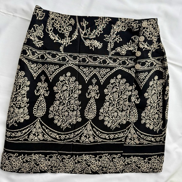 Vintage L'Amodei Floral Wrap Skirt Size 6 Made In Canada Italy Fabric - Picture 1 of 9